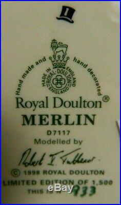 Vintage Royal Doulton Limited Edition Merlin Dragon Handled Jug D7117 Excellent