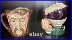 Vintage Royal Doulton Mephistophetes 2-Faces with Verse and'Ard of'Earing jugs