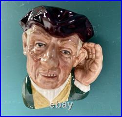 Vintage Royal Doulton Mephistophetes 2-Faces with Verse and'Ard of'Earing jugs