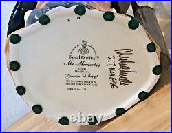 Vintage Royal Doulton Mr. Micawber Signed Toby Mug D7040 Le 14/2500 Rare Coa