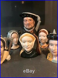 Vintage Royal Doulton Signed Character Large Henry VIII And 5 Wives Toby Jug Mug