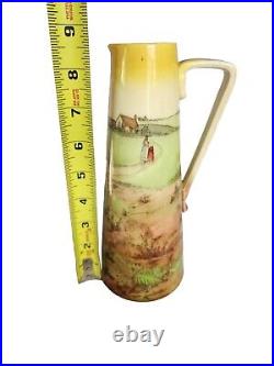 Vintage Royal Doulton Welsh tall narrow pitcher jug Rare