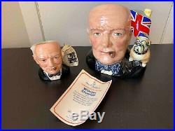 Vintage Royal Doulton Winston Churchill Toby Mug Jug V-Day England