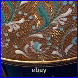 Vntg Royal Doulton Cobalt Blue Jug Art Nouveau Stoneware Ewer Pitcher UK 1911