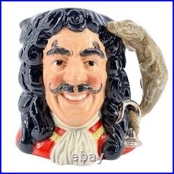 Vtg 1994 Royal Doulton CAPTAIN HOOK Large Character Jug Toby Mug D6947 Croc