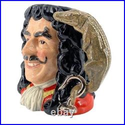 Vtg 1994 Royal Doulton CAPTAIN HOOK Large Character Jug Toby Mug D6947 Croc