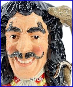 Vtg 1994 Royal Doulton CAPTAIN HOOK Large Character Jug Toby Mug D6947 Croc