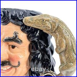 Vtg 1994 Royal Doulton CAPTAIN HOOK Large Character Jug Toby Mug D6947 Croc