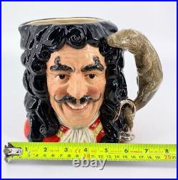 Vtg 1994 Royal Doulton CAPTAIN HOOK Large Character Jug Toby Mug D6947 Croc