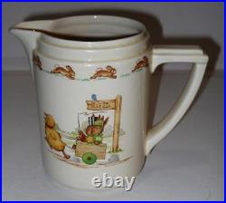 Vtg BUNNYKINS'CASINO' Style Milk Pitcher, Royal Doulton, signed Barbara Vernon