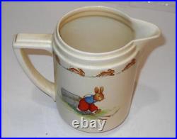 Vtg BUNNYKINS'CASINO' Style Milk Pitcher, Royal Doulton, signed Barbara Vernon