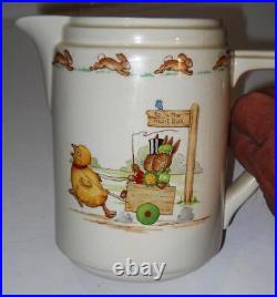 Vtg BUNNYKINS'CASINO' Style Milk Pitcher, Royal Doulton, signed Barbara Vernon