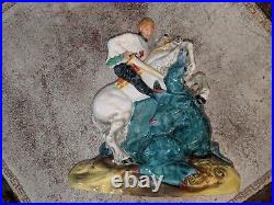 Vtg Original Royal Doulton St George Statue Figure Slaying the Dragon HN2051