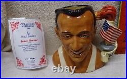 Vtg ROYAL DOULTON Character Jug of YEAR JESSE OWENS w COA EXCELLENT
