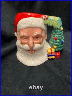 Vtg Royal Doulton 1998 Large Santa Claus # D7123 WithChristmas Tree Handle + Gifts