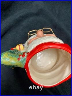Vtg Royal Doulton 1998 Large Santa Claus # D7123 WithChristmas Tree Handle + Gifts