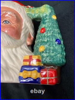 Vtg Royal Doulton 1998 Large Santa Claus # D7123 WithChristmas Tree Handle + Gifts