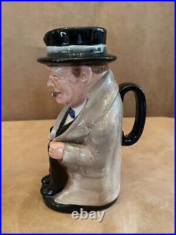 Winston Churchill Royal Doulton Large 9 Toby Mug Jug d6172 vintage character